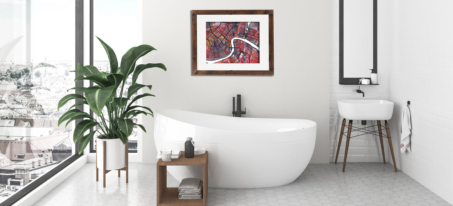 New Orleans LA Map Art - Commercial License