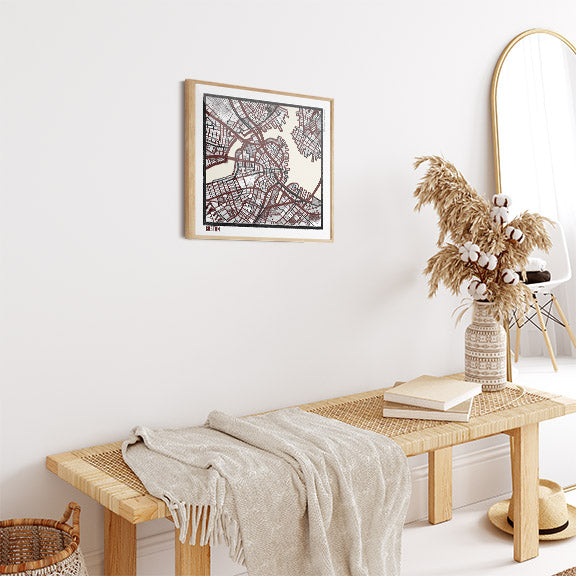 Boston MA City Map Art - Collector Edition - Digital Fine Art Print