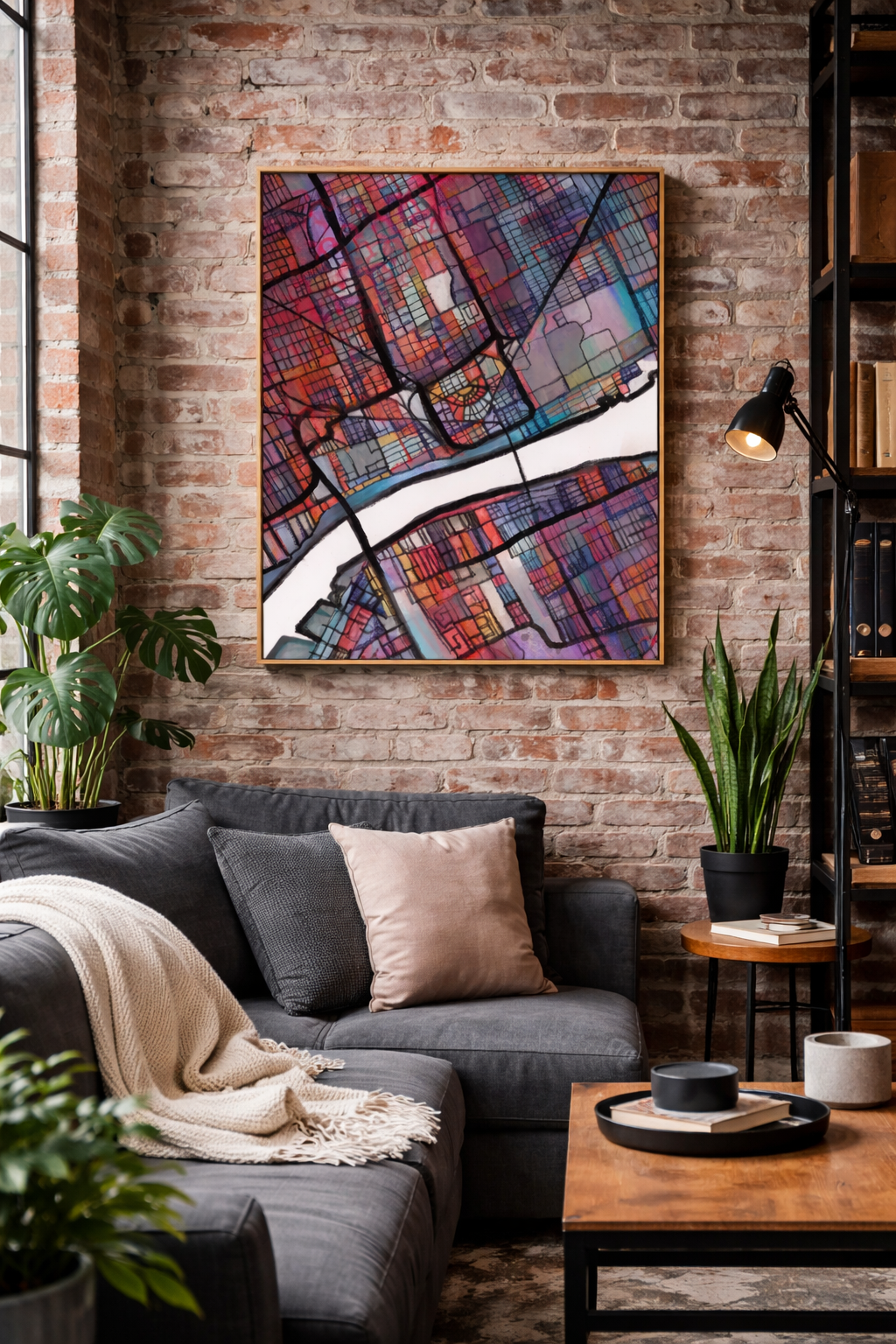 Detroit MI Map Art - Commercial License