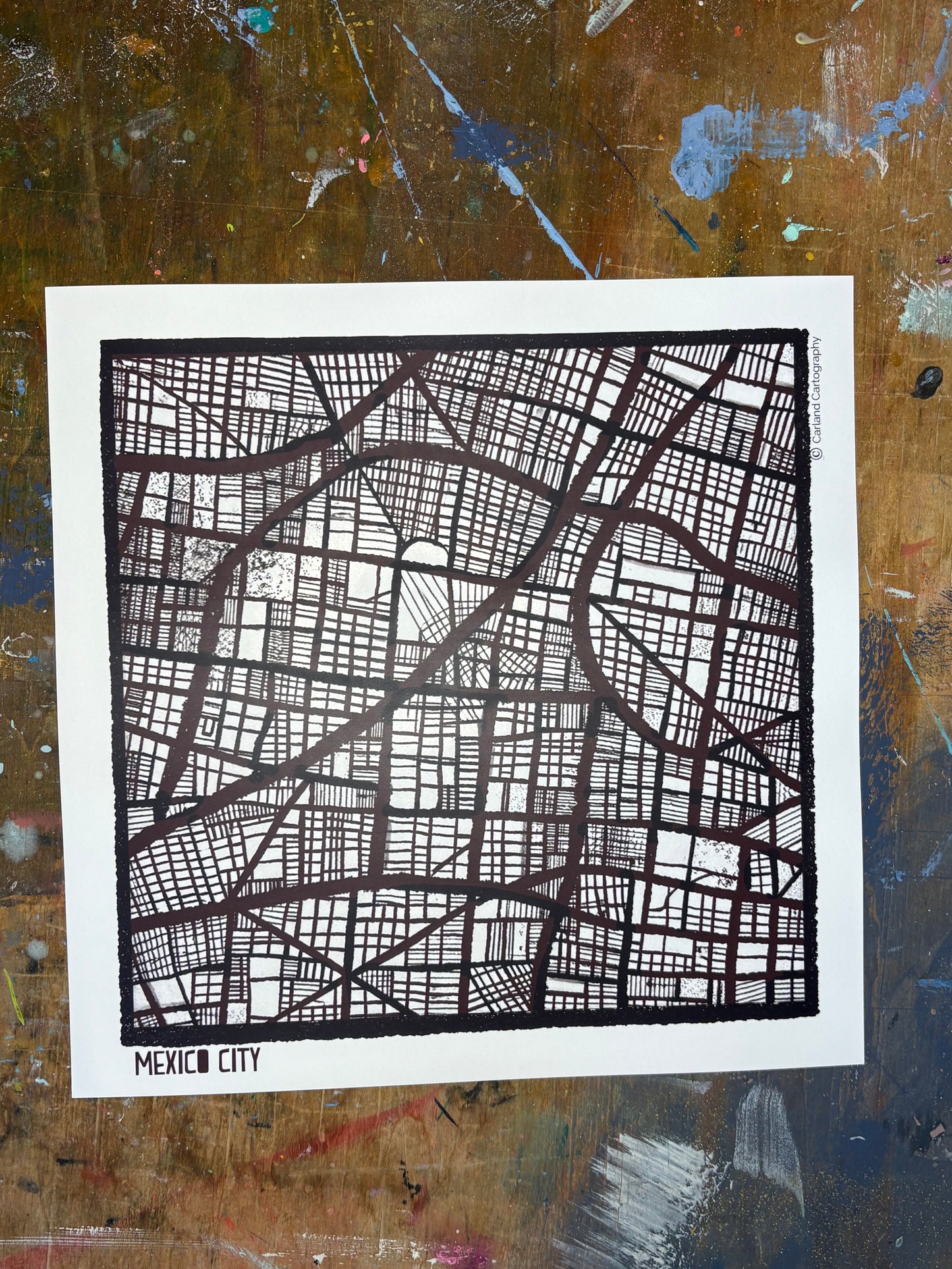 Mexico City Map Art - Collector Edition - Digital Fine Art Print
