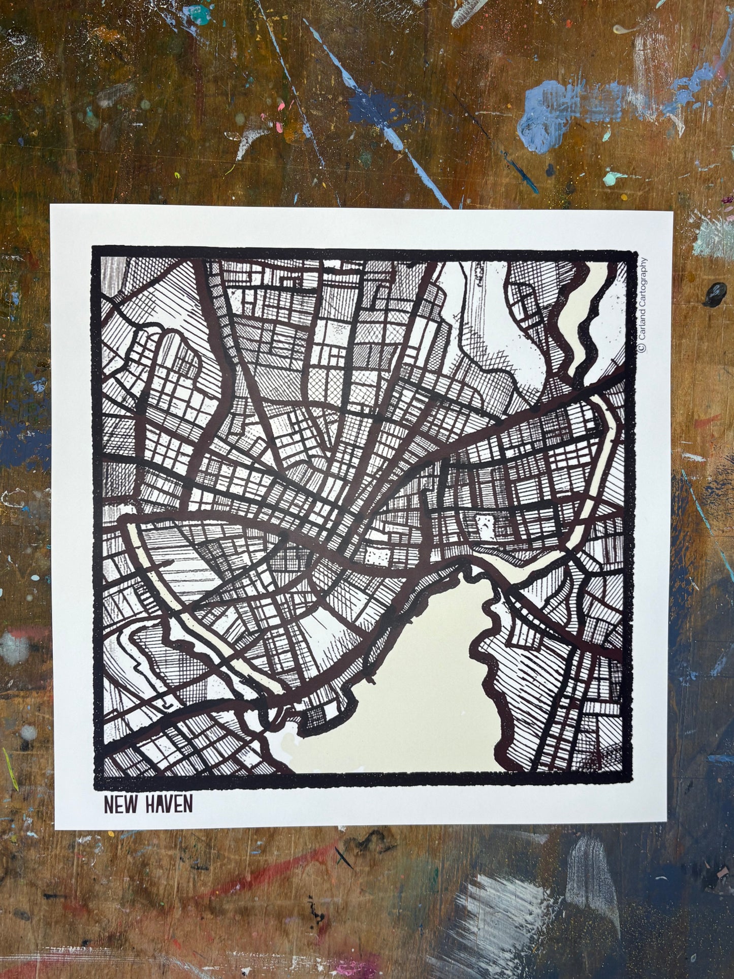 New Haven CT City Map Art - Collector Edition - Digital Fine Art Print