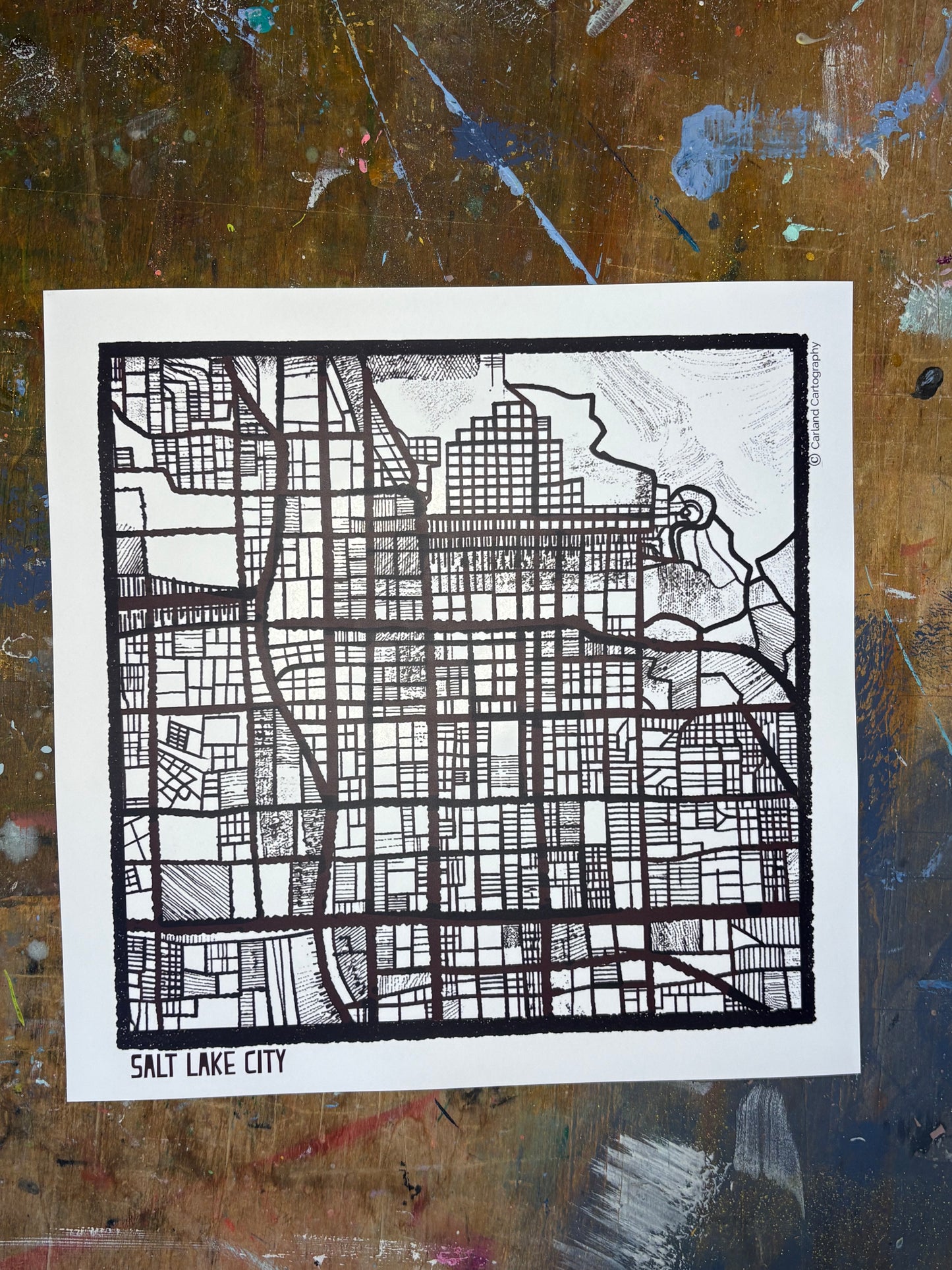 Salt Lake City UT Map Art - Collector Edition - Digital Fine Art Print