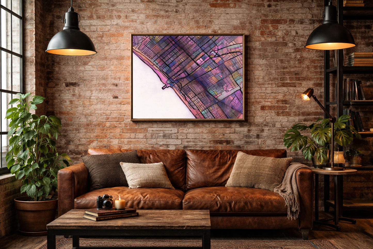 Santa Monica CA Map Art - Commercial License