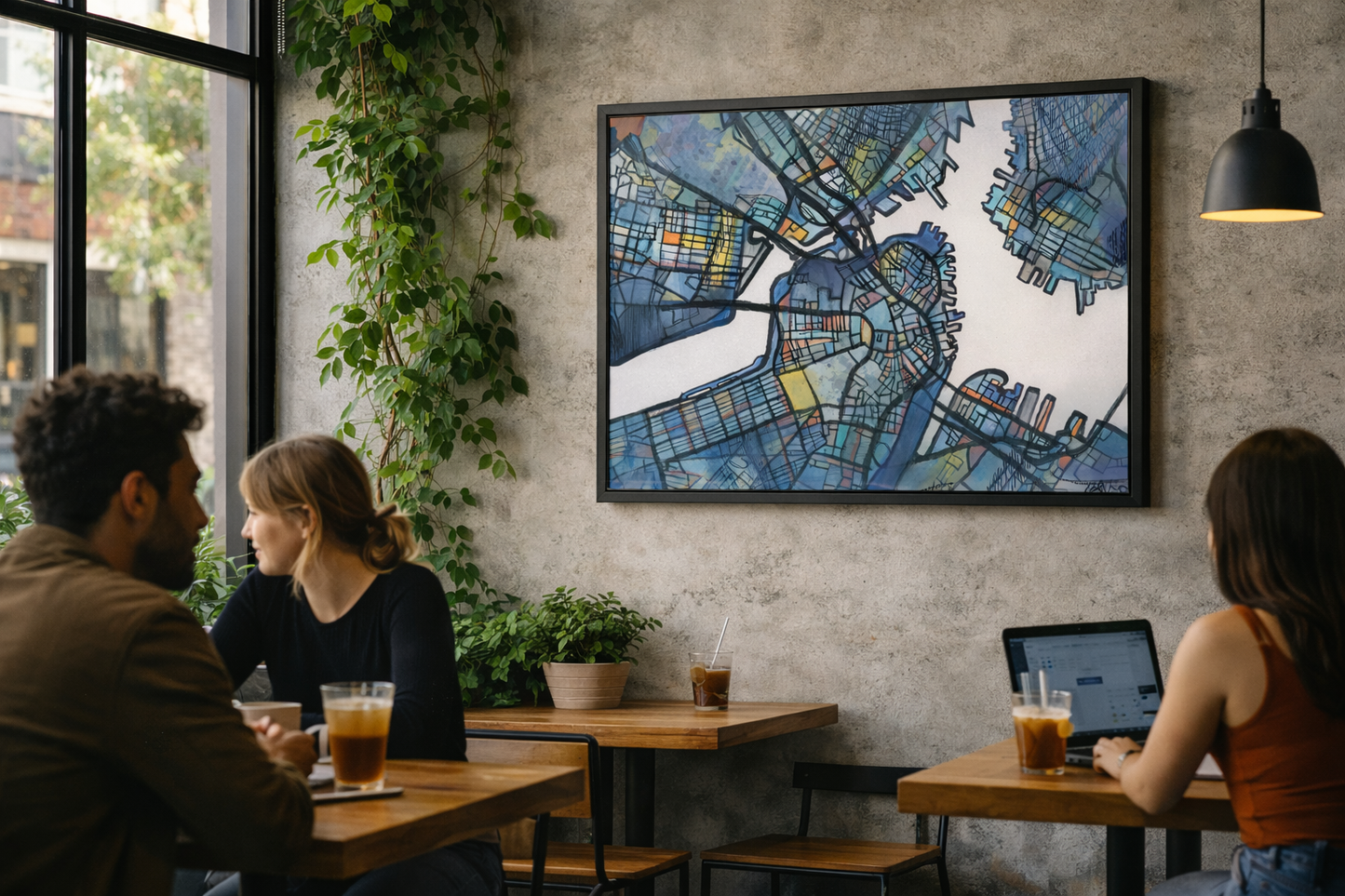 Boston MA Map Art - Commercial License