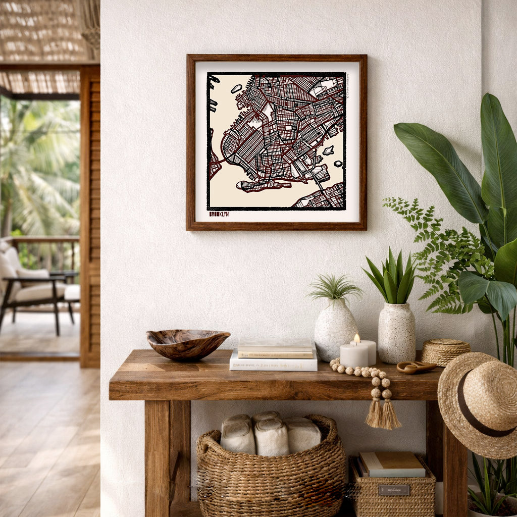 Brooklyn NY City Map Art - Collector Edition  - Digital Fine Art Print