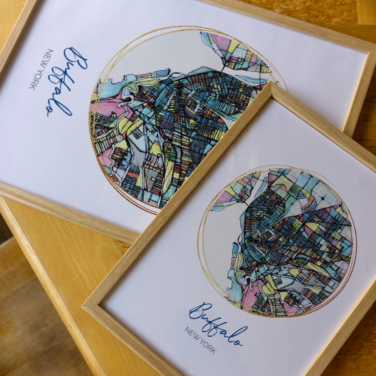 Buffalo NY Map Art - Digital Fine Art Print. Full Color.