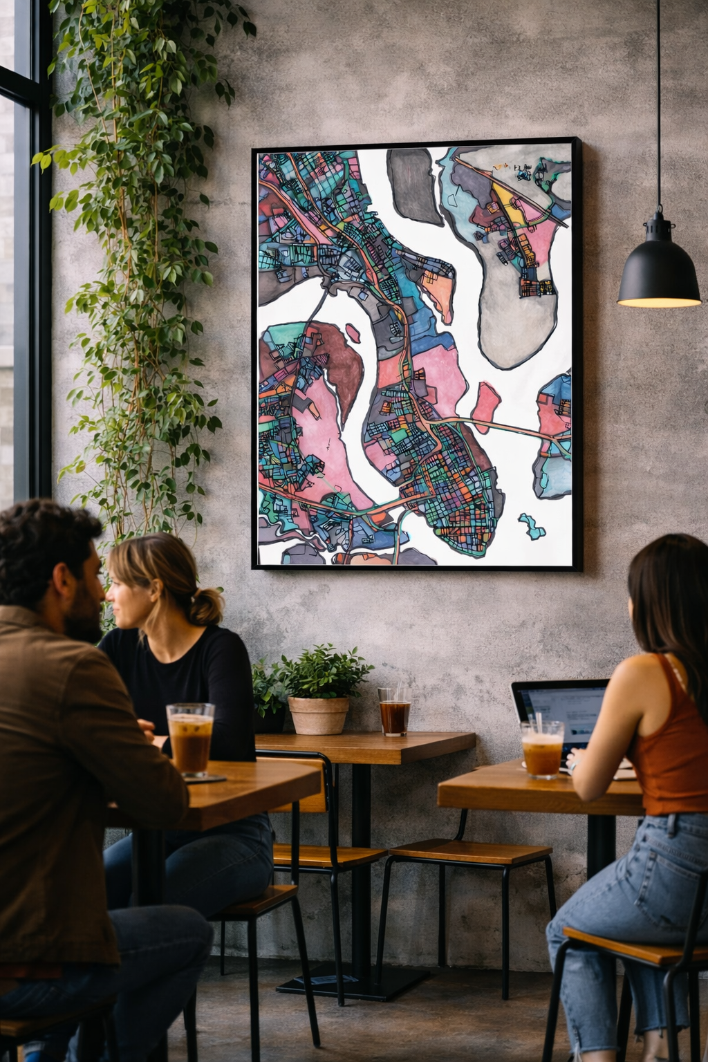 Charleston SC Map Art - Commercial License
