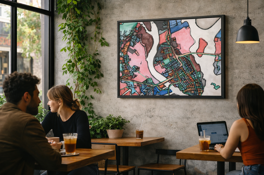 Charleston SC Map Art - Commercial License