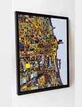 Chicago, IL - 16x20" Framed Canvas Print