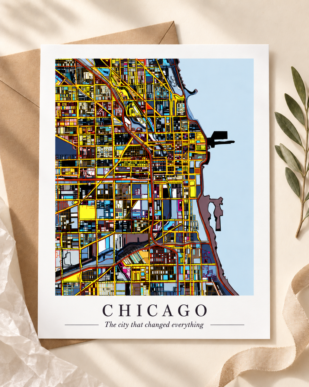 The Place That Matters. Personalized Map Print - VERTICAL 11x14"