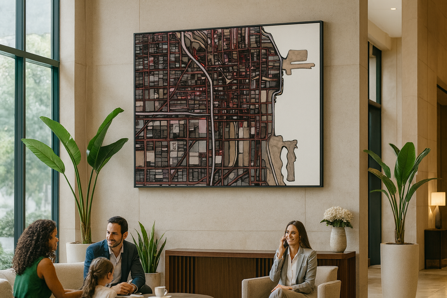 Chicago IL Map Art - Commercial License