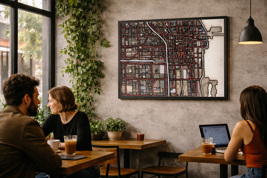 Chicago IL Map Art - Commercial License