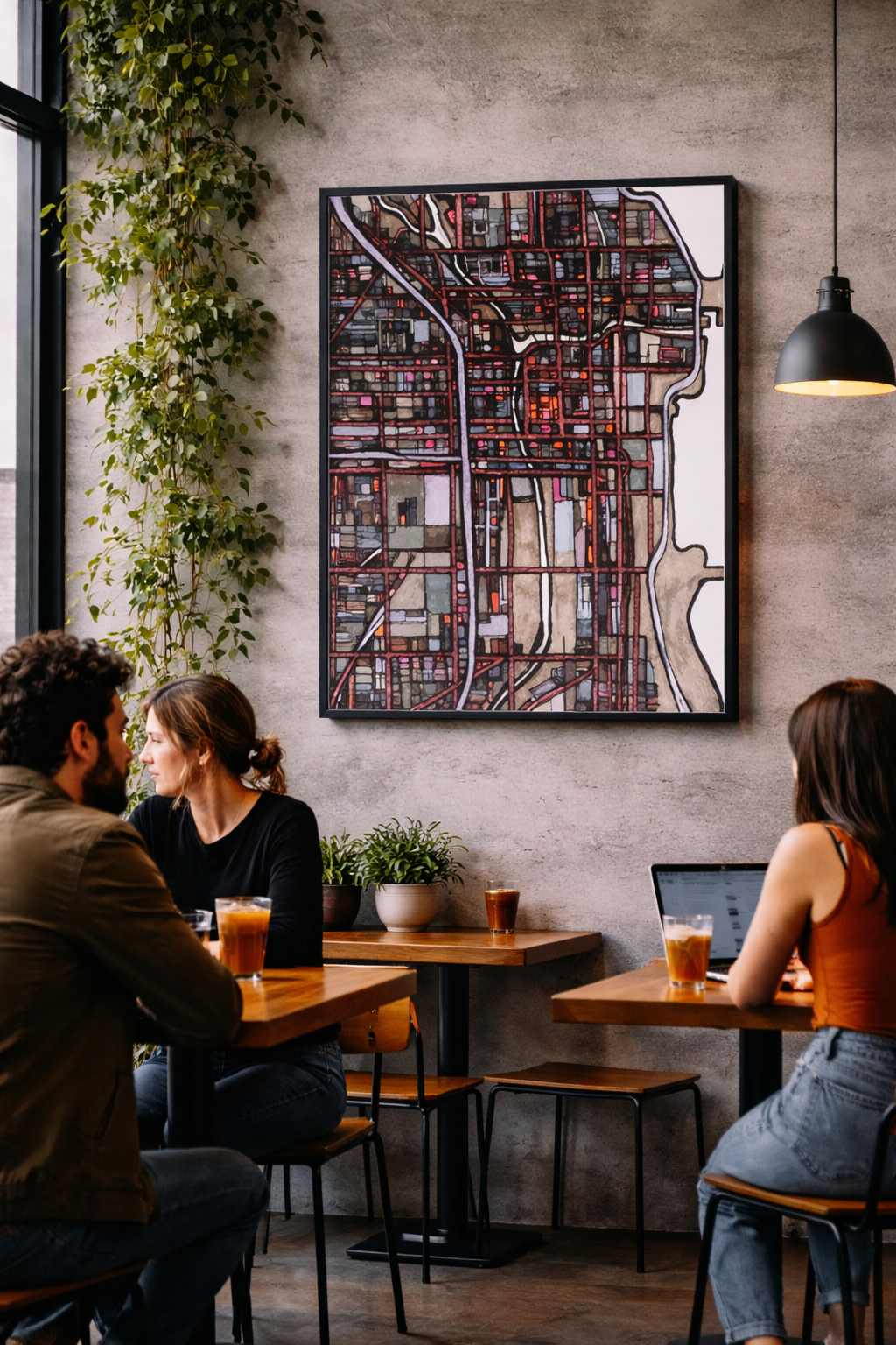Chicago IL Map Art - Commercial License