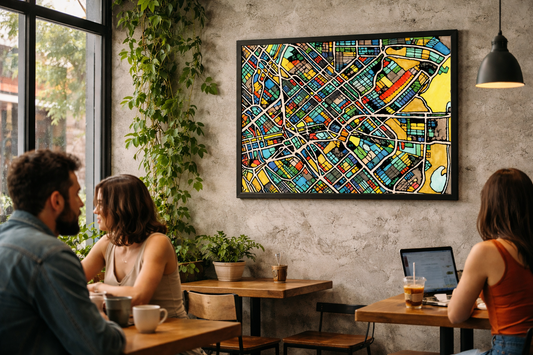 Dallas TX Map Art - Commercial License