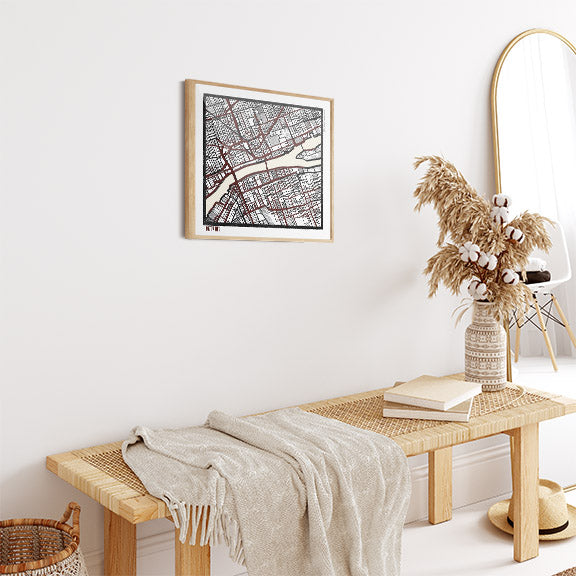 Detroit MI City Map Art - Collector Edition  - Digital Fine Art Print
