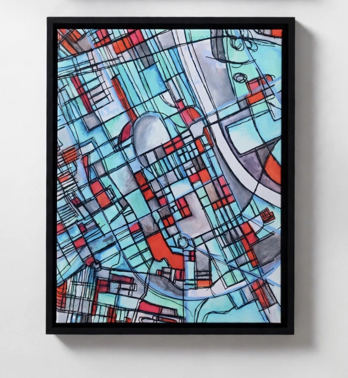 Downtown (Nashville) - 16x20" Framed Canvas Print
