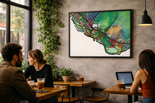 Honolulu HI Map Art - Commercial License