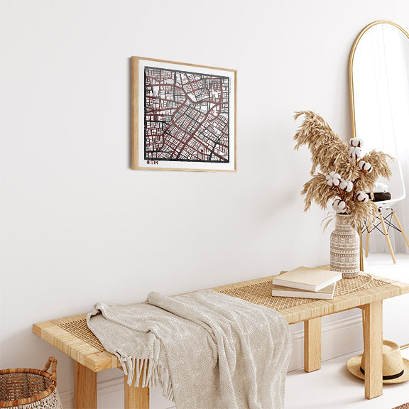 Houston TX City Map Art - Collector Edition  - Digital Fine Art Print