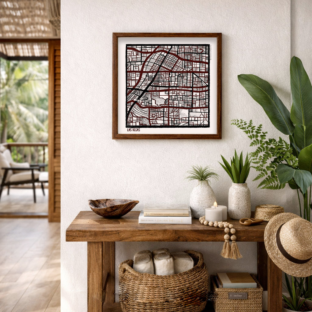 Las Vegas NV City Map Art - Collector Edition  - Digital Fine Art Print