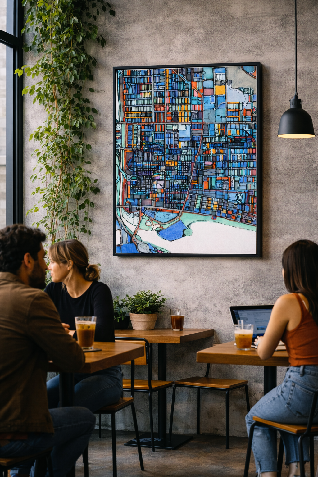 Long Beach CA Map Art - Commercial License