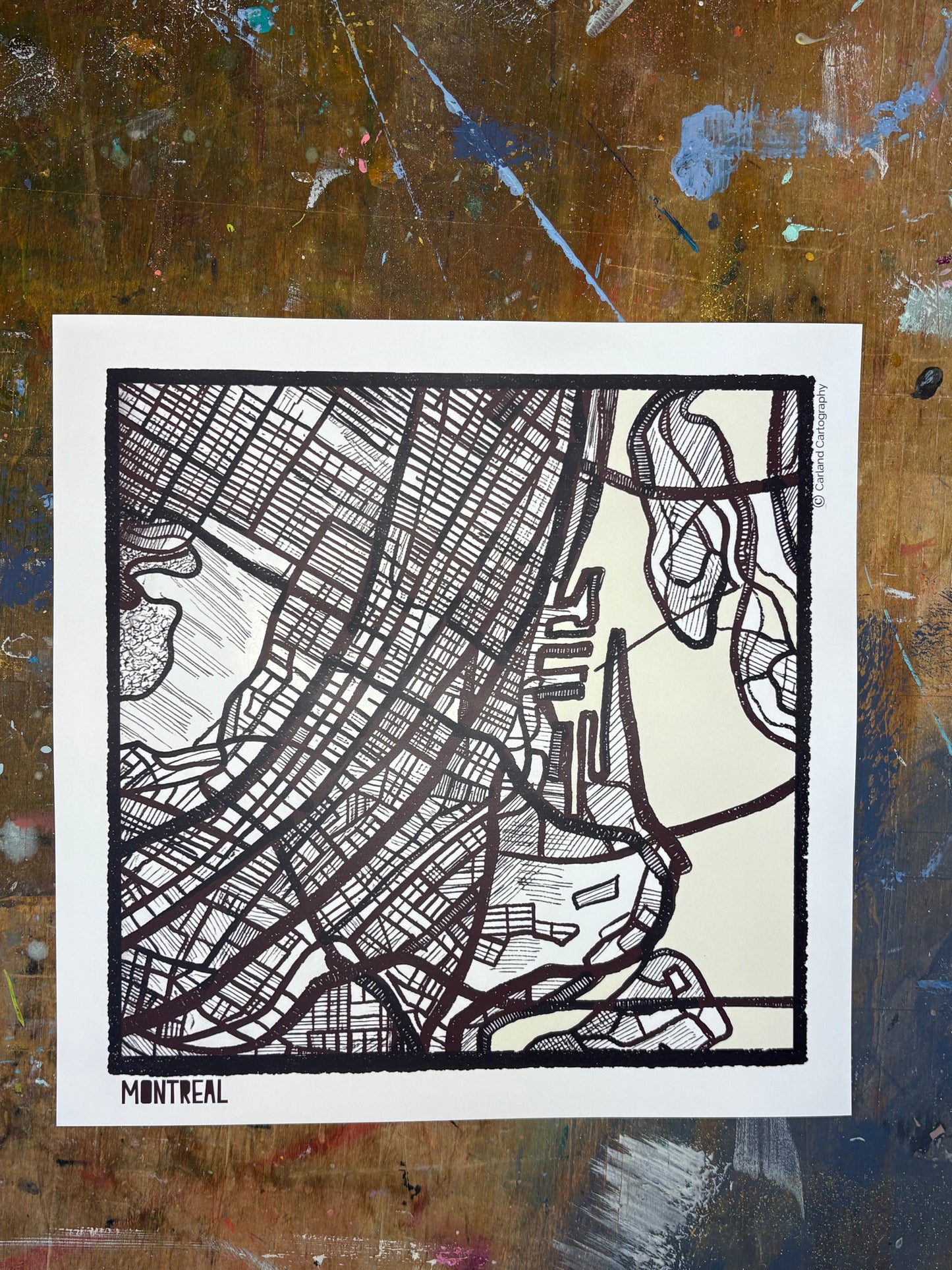 Montreal QB City Map Art - Collector Edition  - Digital Fine Art Print