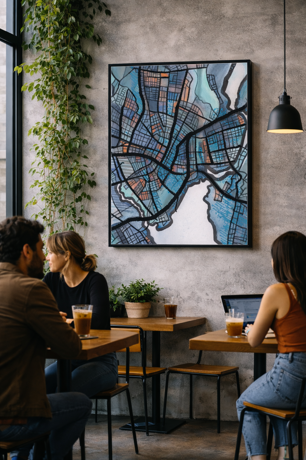 New Haven CT Map Art - Commercial License