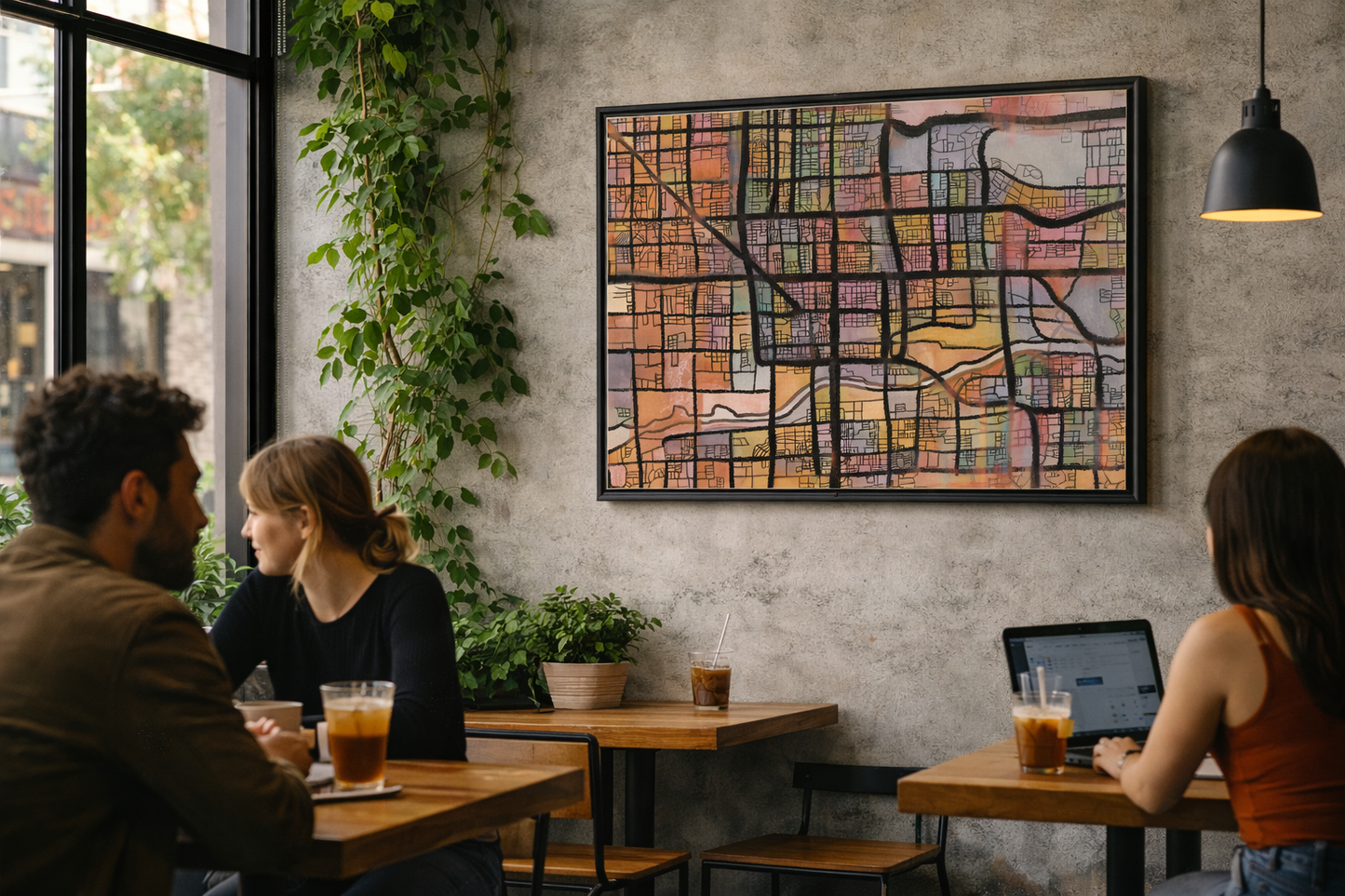 Phoenix AZ Map Art - Commercial License