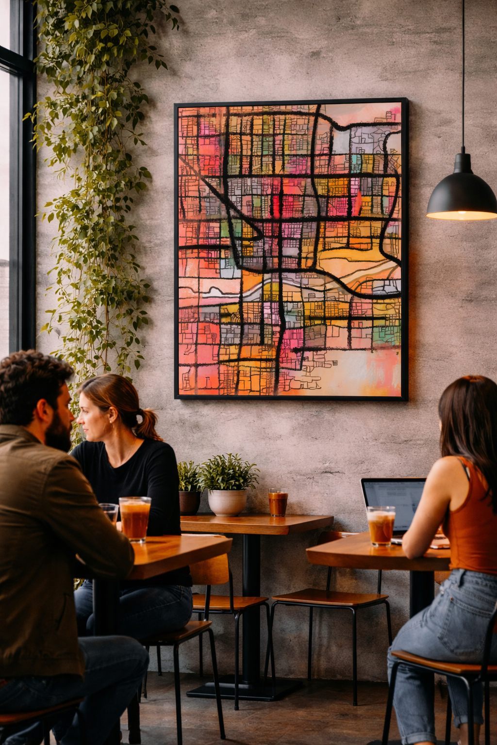 Phoenix AZ Map Art - Commercial License