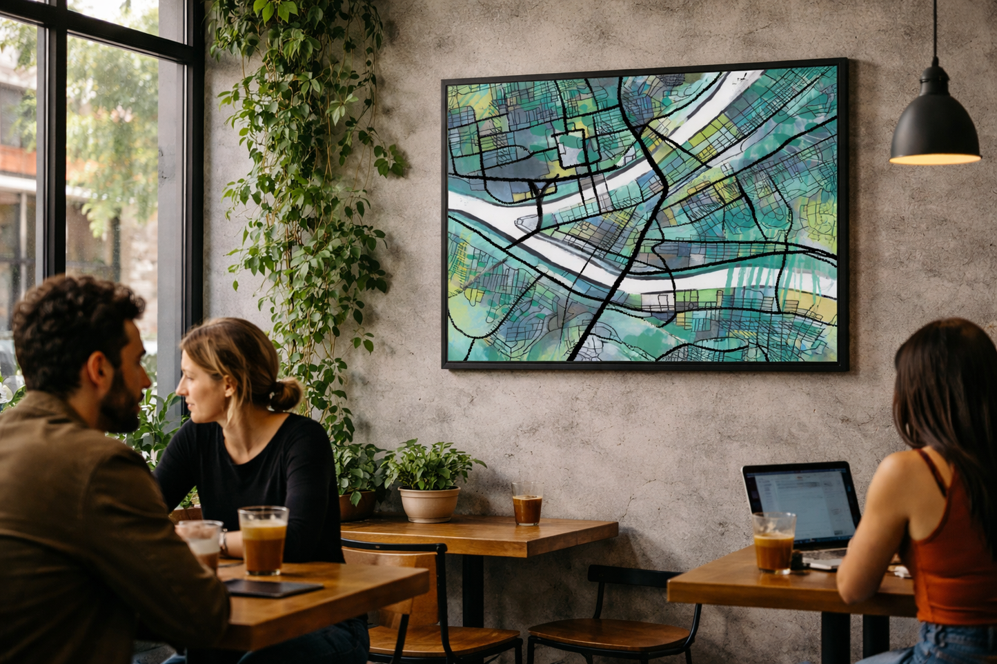 Pittsburgh PA Map Art - Commercial License