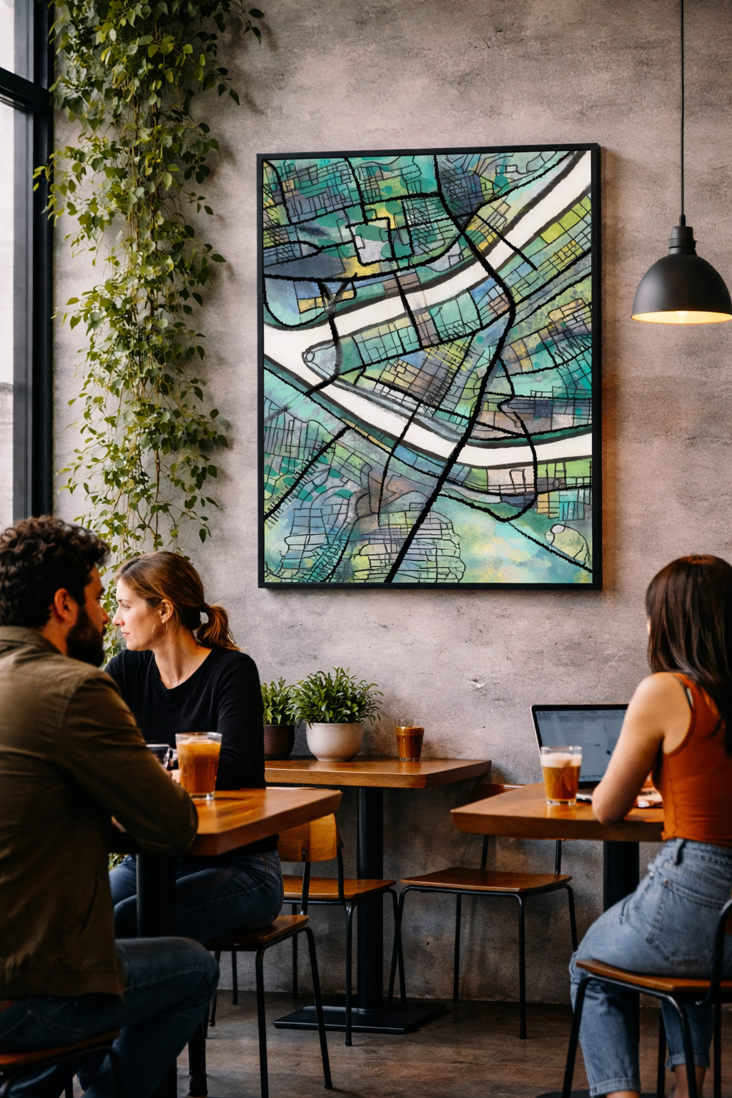 Pittsburgh PA Map Art - Commercial License