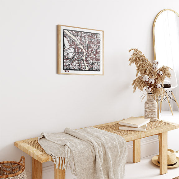 Portland OR City Map Art - Collector Edition  - Digital Fine Art Print