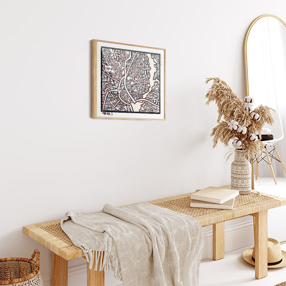 Providence RI City Map Art - Collector Edition  - Digital Fine Art Print