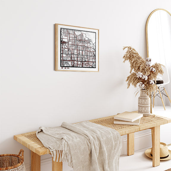 Salt Lake City UT Map Art - Collector Edition  - Digital Fine Art Print