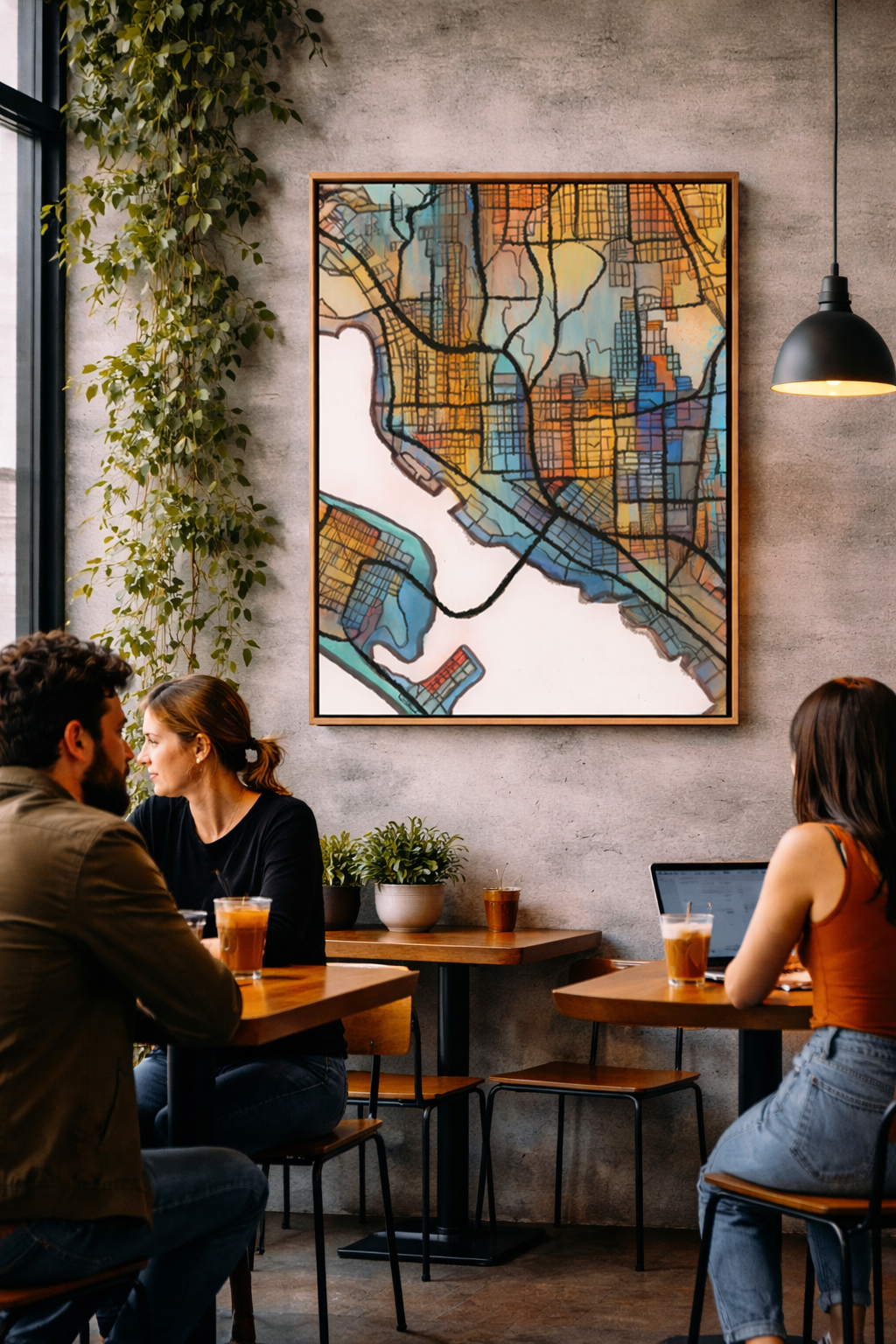 San Diego CA Map Art - Commercial License