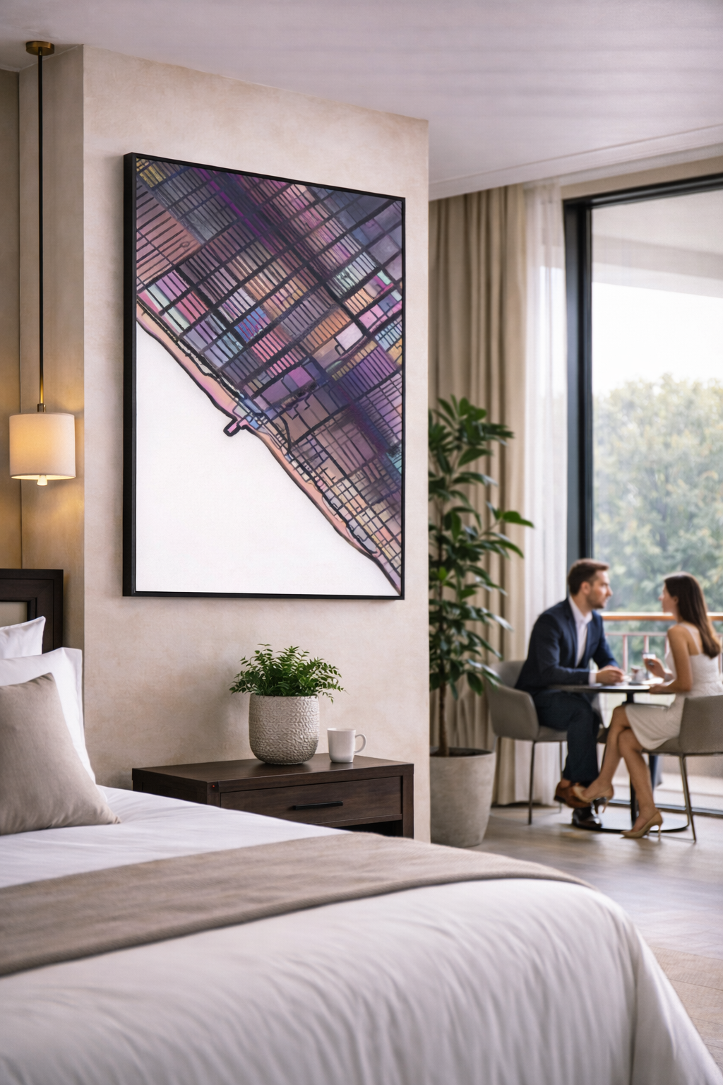 Santa Monica CA Map Art - Commercial License