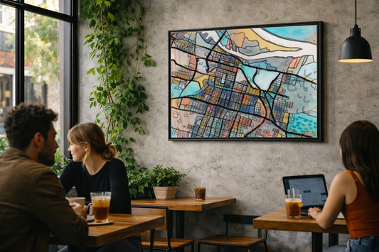 Savannah GA Map Art - Commercial License