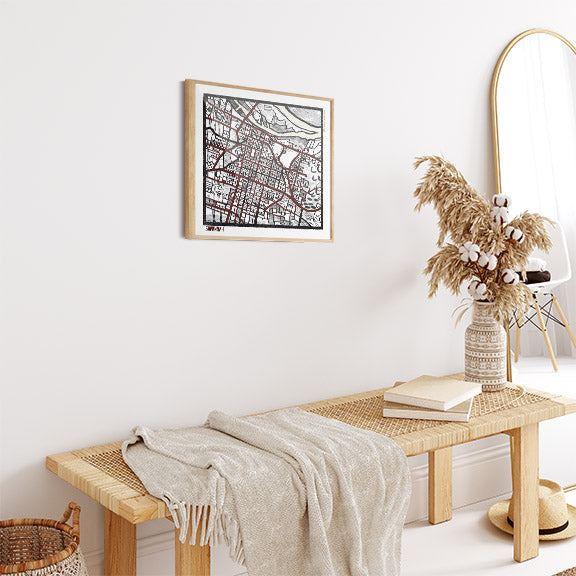 Savannah GA City Map Art - Collector Edition - Digital Fine Art Print