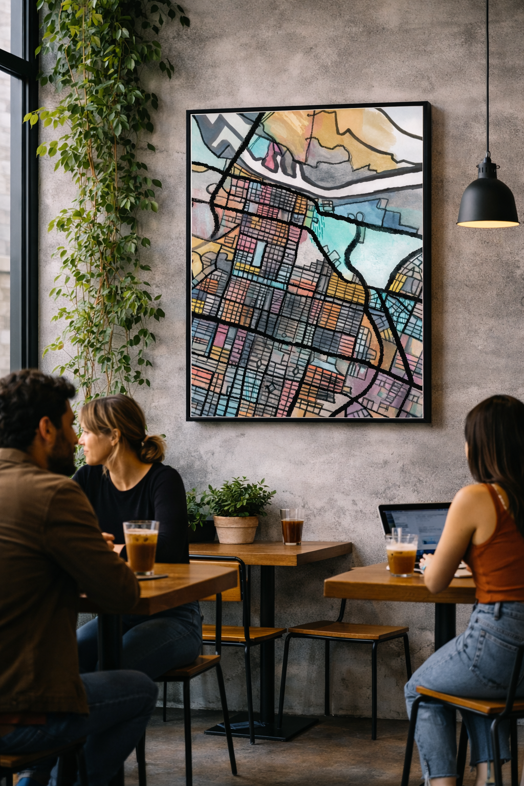 Savannah GA Map Art - Commercial License