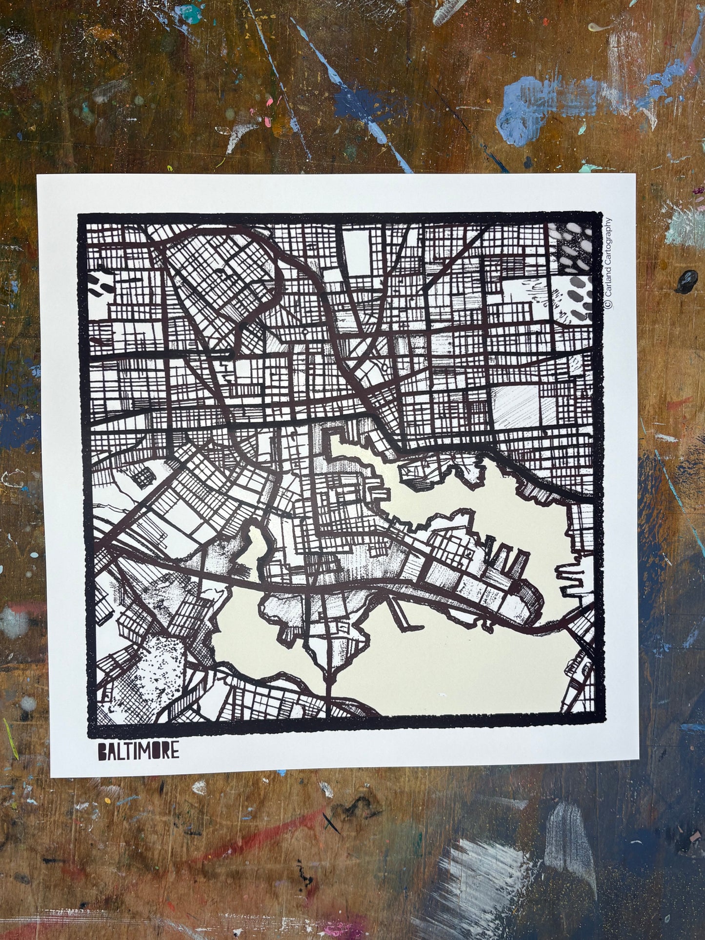 Baltimore MD City Map Art - Collector Edition  - Digital Fine Art Print