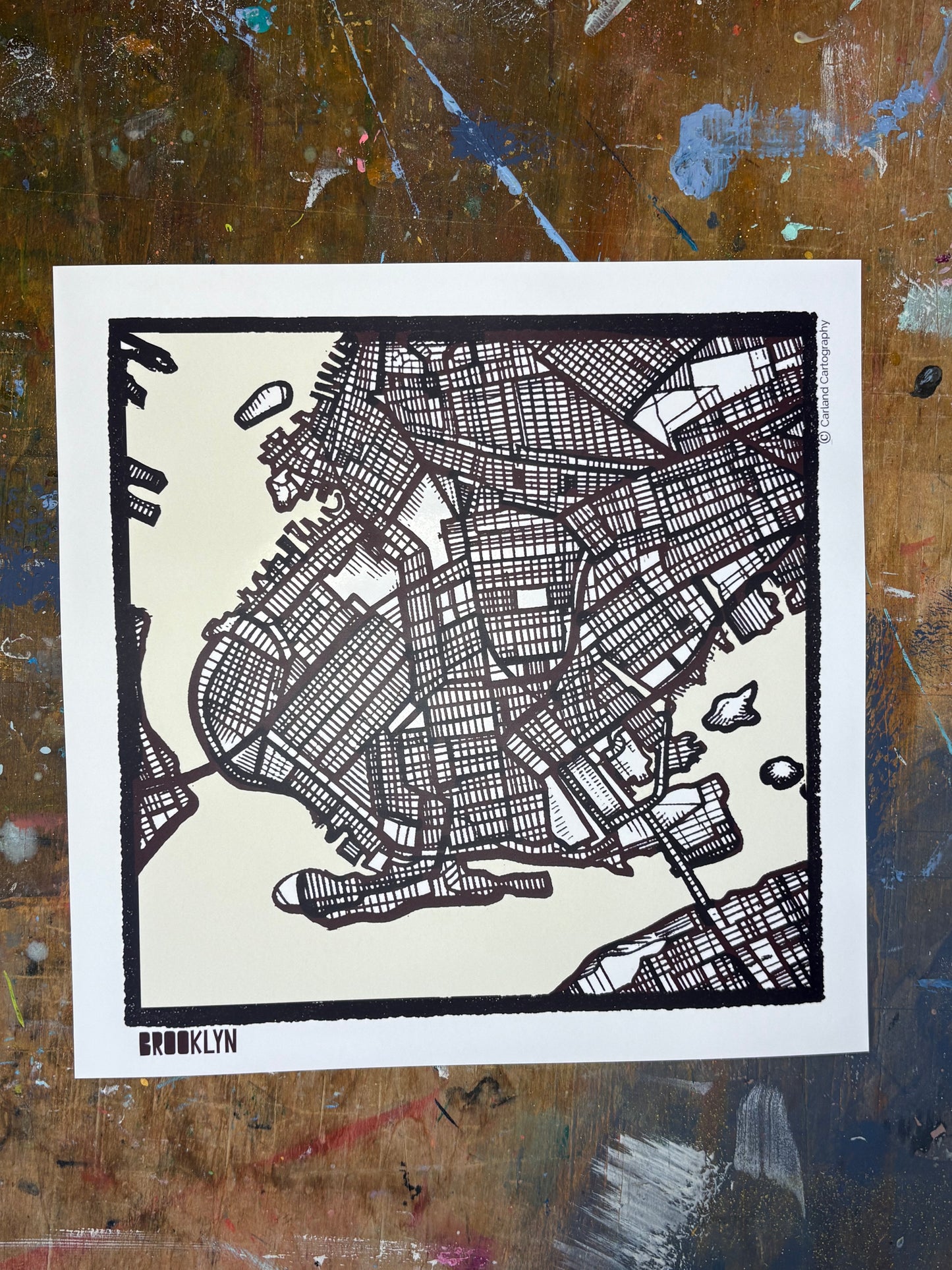 Brooklyn NY City Map Art - Collector Edition  - Digital Fine Art Print