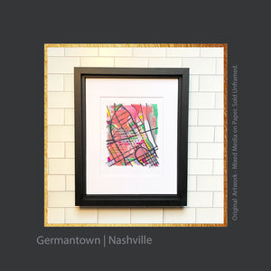 Germantown Nashville - Pink and Green Vertical
