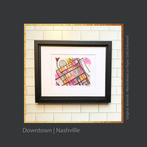 Downtown Nashville Pink and Orange